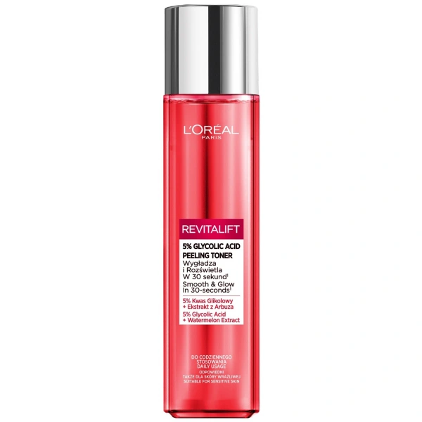LOREAL Revitalift Peeling-Toner złuszczający z Kwasem Glikolowym (5%) 180 ml