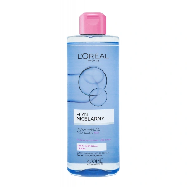 LOREAL Skin Expert Płyn micelarny Skóra wrażliwa i sucha 400 ml