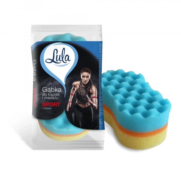 LULA Gąbka do kąpieli i masażu Sport - mix kolorów 1szt