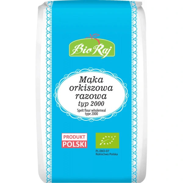 Mąka orkiszowa razowa typ 2000 bio (polska) 1 kg - bio raj