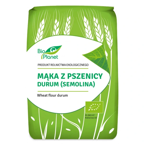 Mąka z pszenicy durum (semolina) bio 1 kg - bio planet