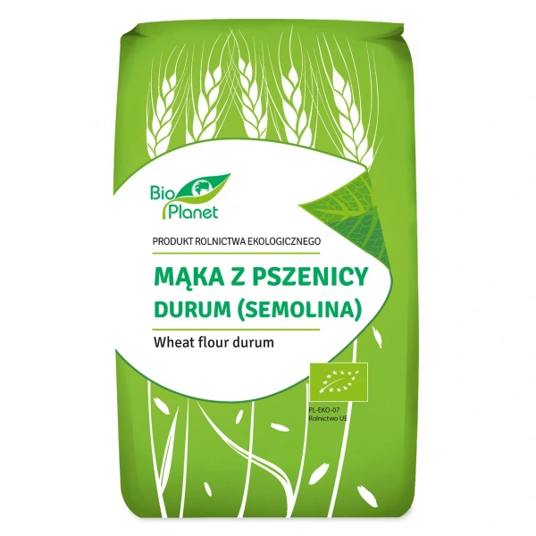 Mąka z pszenicy durum (semolina) bio 500 g - bio planet