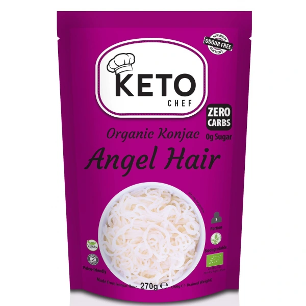 Makaron (konjac) angel hair bezglutenowy bio 270 g (200 g) - keto chef