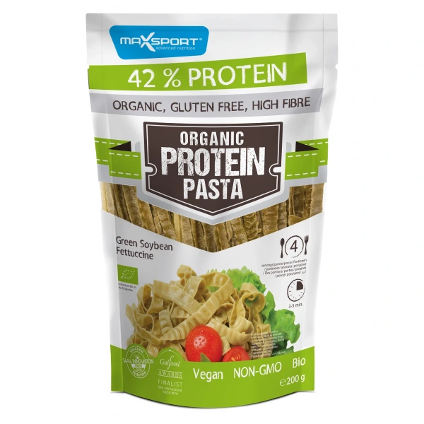 Makaron proteinowy (z soi zielonej) fettuccine bezglutenowy bio 200 g - maxsport
