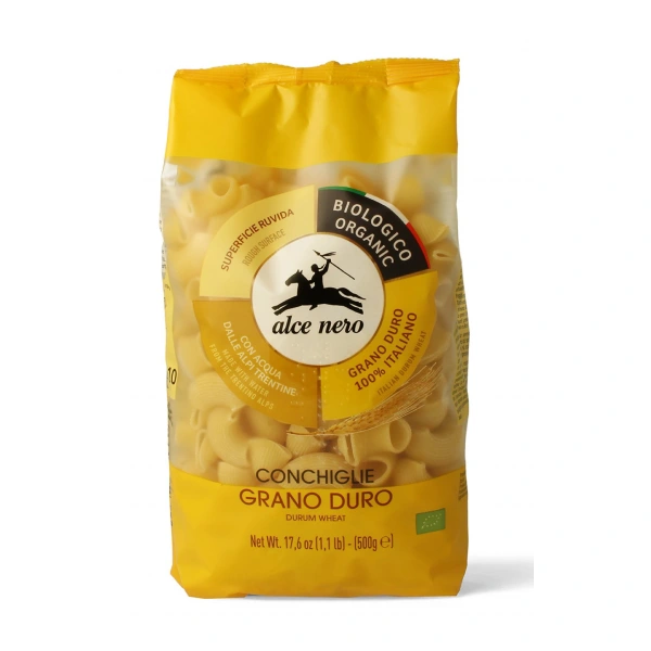 Makaron (semolinowy) conchiglie bio 500 g - alce nero