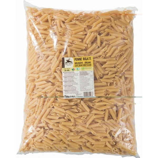 Makaron (semolinowy) penne bio 5 kg - horeca (alce nero)