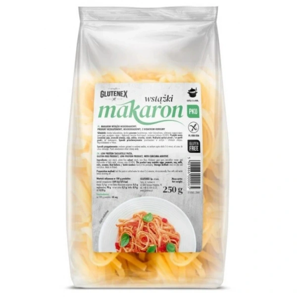 Makaron wstążki niskobiałkowy bezglutenowy 250 g - glutenex