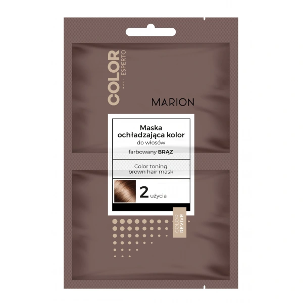 MARION Color Esperto Maska ochładzająca kolor do włosów farbowanych na brąz 2x20 ml