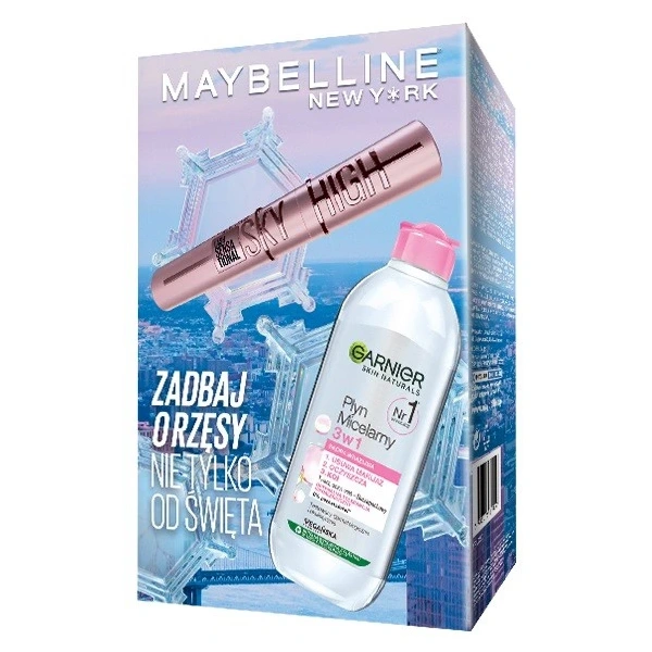 MAYBELLINE Zestaw prezentowy (tusz do rzęs SkyHigh + płyn micelarny 400ml)