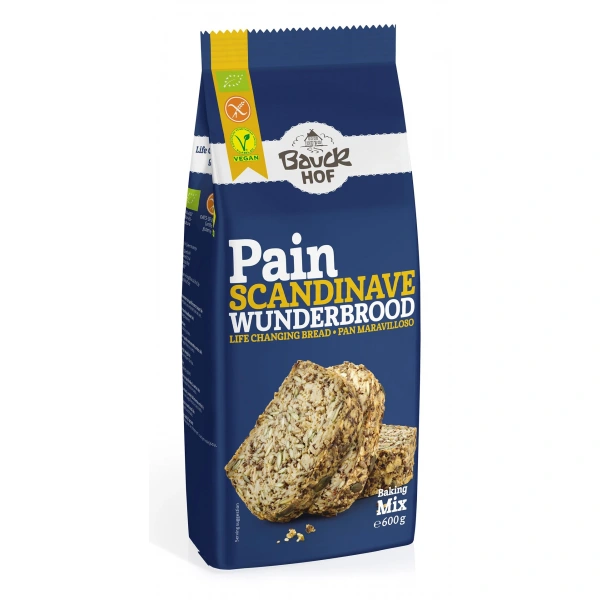 Mieszanka do wypieku chleba wieloziarnistego bezglutenowa (skandynawska) bio 600 g - bauck hof