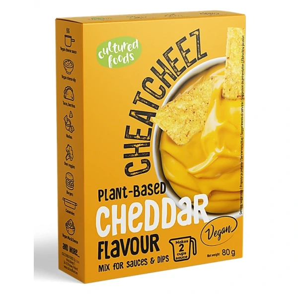 Mieszanka na wegański sos lub dip o smaku sera cheddar bezglutenowy 72 g - cultured foods
