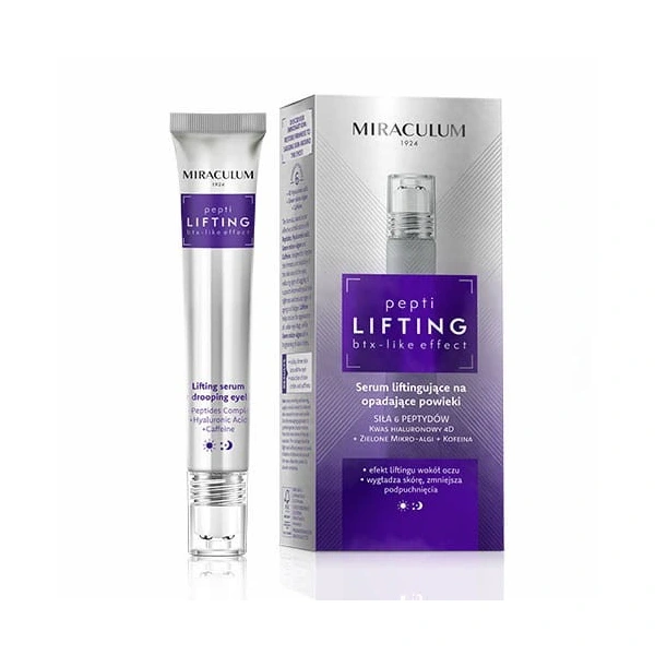 MIRACULUM  Pepti Lifting Serum liftingujące na opadające powieki na dzień i noc 20 ml