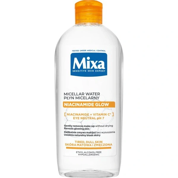 MIXA Niacinamide Glow Płyn micelarny do cery matowej i zmęczonej 400 ml