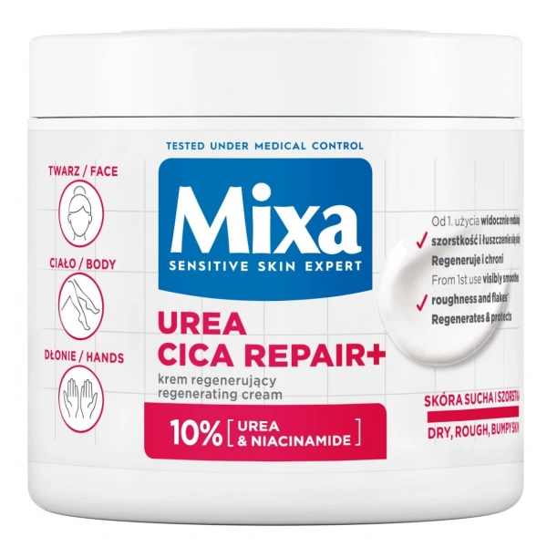 MIXA Urea Cica Repair+ Krem regenerujący do twarzy i ciała 400 ml