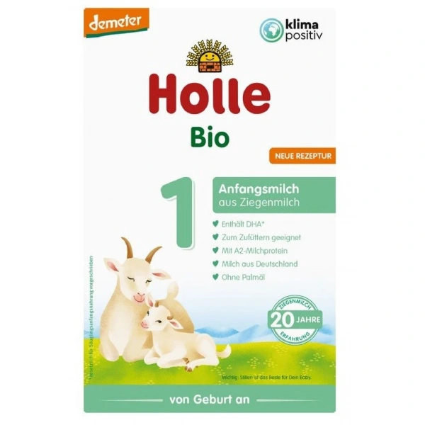 Mleko kozie 1 początkowe dla niemowląt po 6 miesiącu demeter bio 400 g - holle