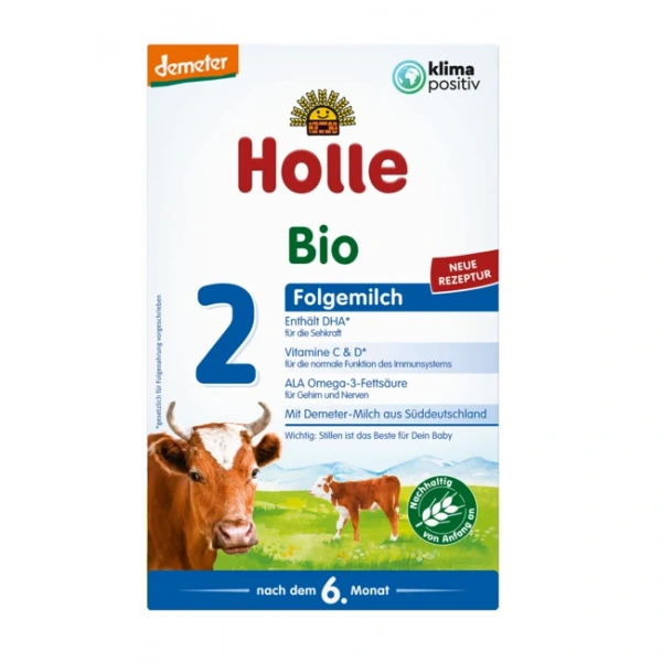 Mleko krowie 2 następne dla niemowląt po 6 miesiącu demeter bio 600 g - holle