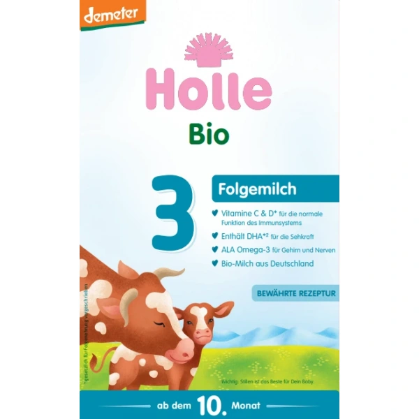 Mleko krowie 3 następne dla niemowląt po 6 miesiącu demeter bio 600 g - holle