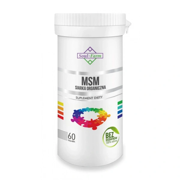Msm siarka organiczna (650 mg) 60 kapsułek - soul farm