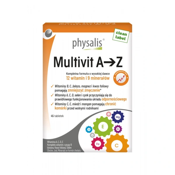Multivit a - z 45 tabletek - physalis