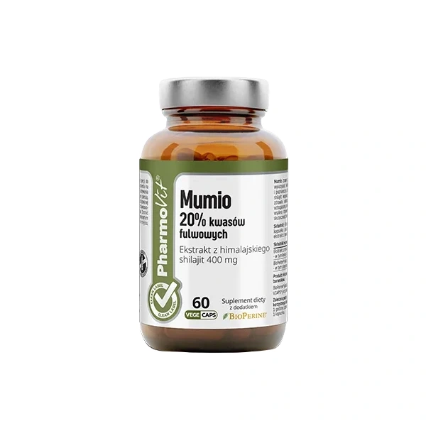 Mumio ekstrakt (400 mg) bezglutenowy 60 kapsułek - pharmovit