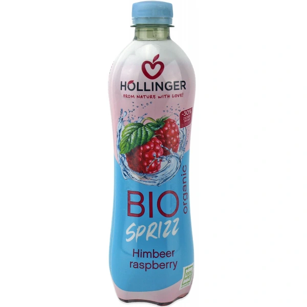 Napój gazowany malinowy 30 % mniej cukru bio 500 ml - hollinger