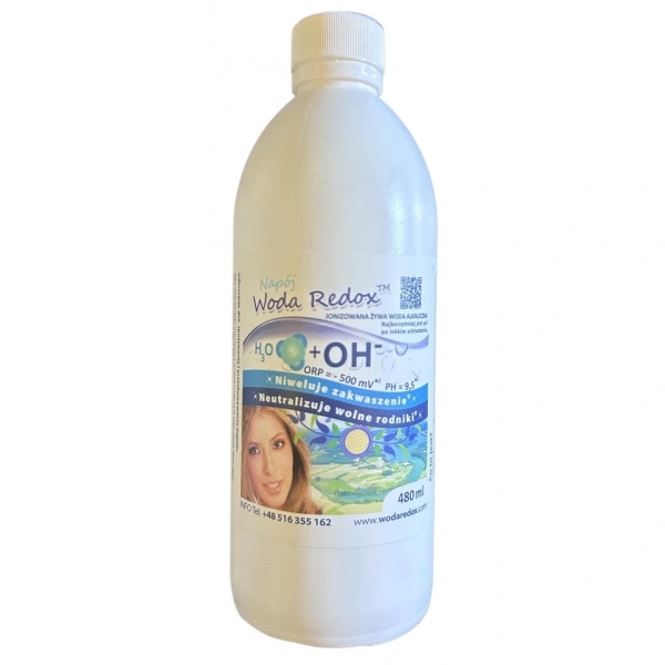 Napój jonizowana woda alkaliczna redox ph 9,5 480 ml - woda redox
