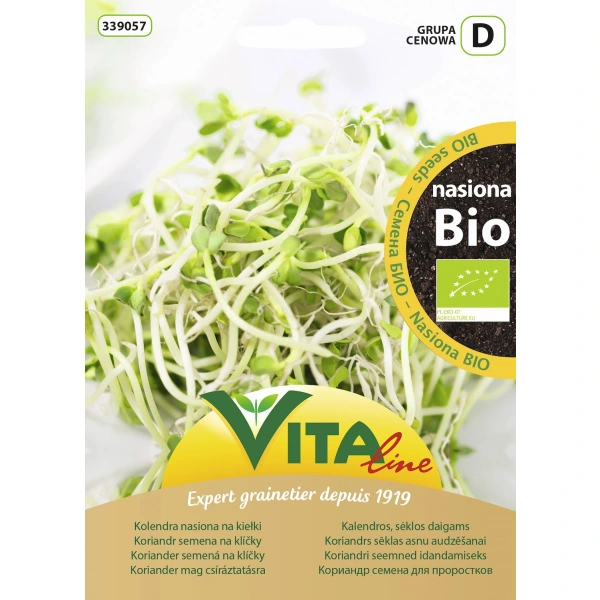 Nasiona kolendry bio na kiełki 20 g - vita line (vg9021)