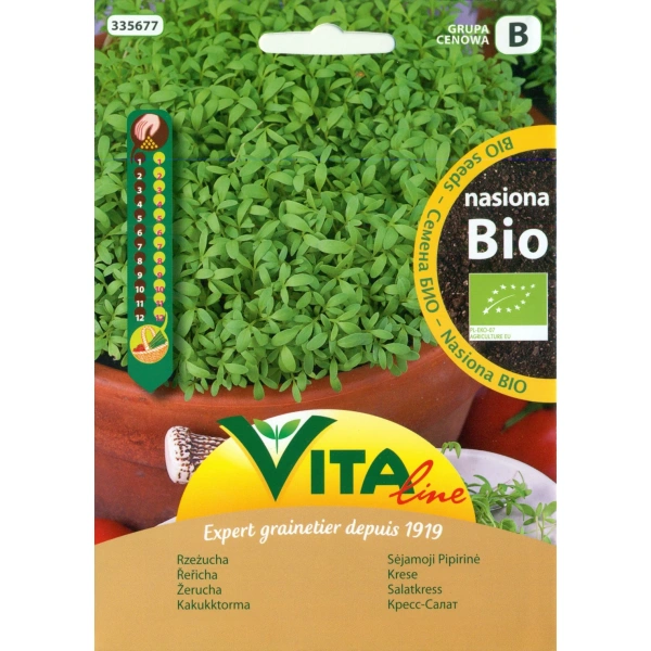 Nasiona rzeżuchy bio na kiełki 4 g - vita line (77594cin0ep) (produkt sezonowy)