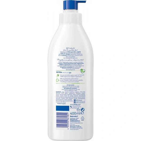 NIVEA Body Q10 Ujędrniająco - odżywczy balsam do ciała z pompką 400 ml