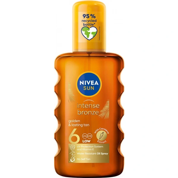 NIVEA SUN Intense Bronze Olejek karotenowy do opalania w sprayu SPF6 200 ml