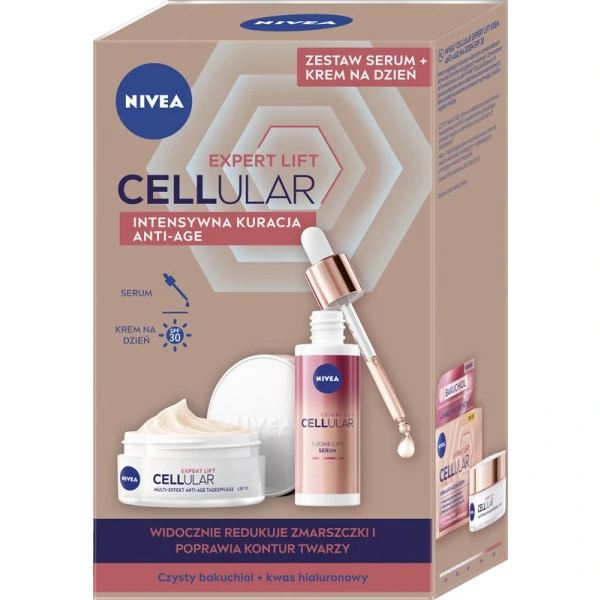 NIVEA Zestaw Duo  Expert Lift Krem dzień na dzień + serum