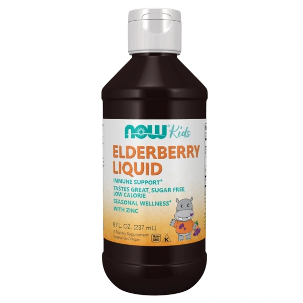 NOW FOODS Elderberry Liquid for Kids (237 ml / 8 fl. oz.)