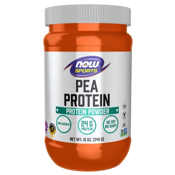 NOW FOODS Pea Protein Unflavored Powder - Izolat Białka Grochu (340 g)
