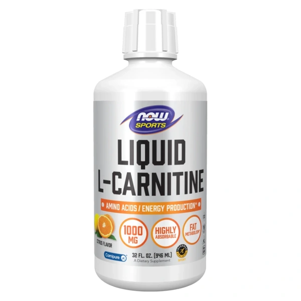 NOW FOODS L-Carnitine Liquid 1000 mg Citrus (946 ml / 32 fl. oz.)