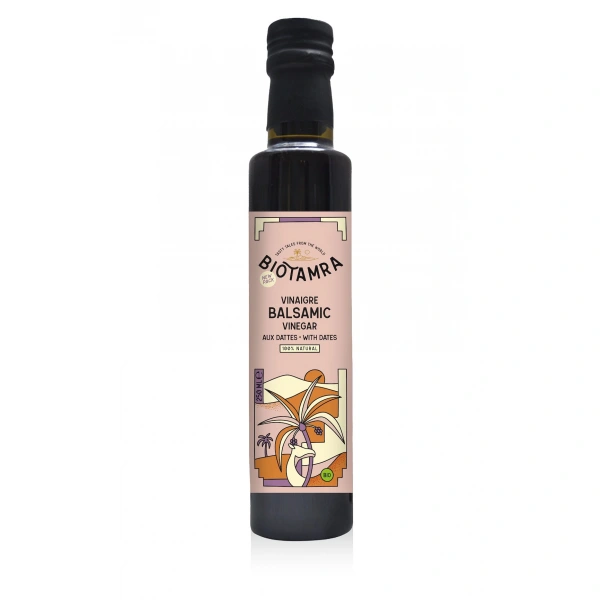Ocet balsamiczny daktylowy bez dodatku cukrów bio 250 ml - biotamra