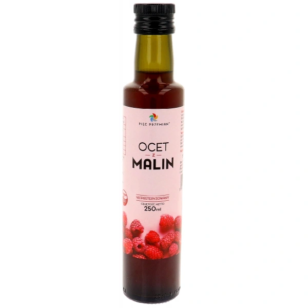 Ocet malinowy bezglutenowy 250 ml - pięć przemian