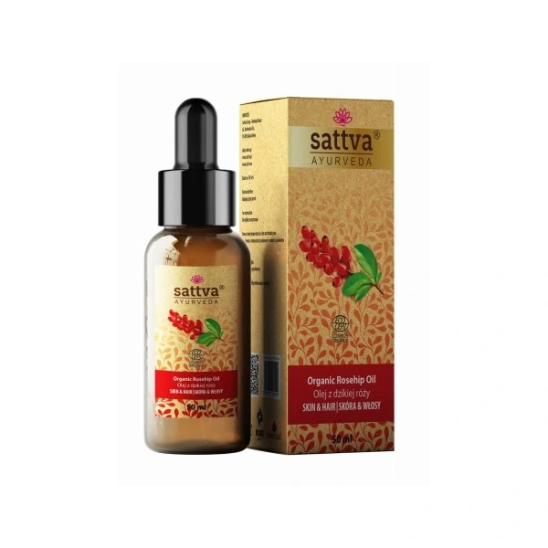 Olej do ciała i włosów z dzikiej róży eco 50 ml - sattva (ayurveda)
