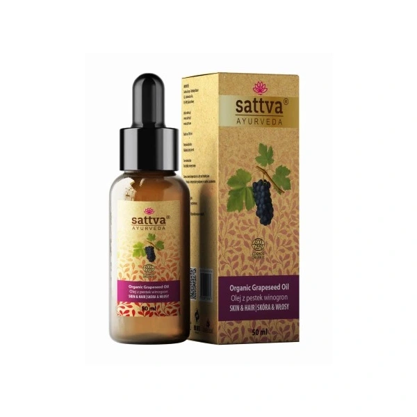 Olej do ciała i włosów z pestek winogron eco 50 ml - sattva (ayurveda)