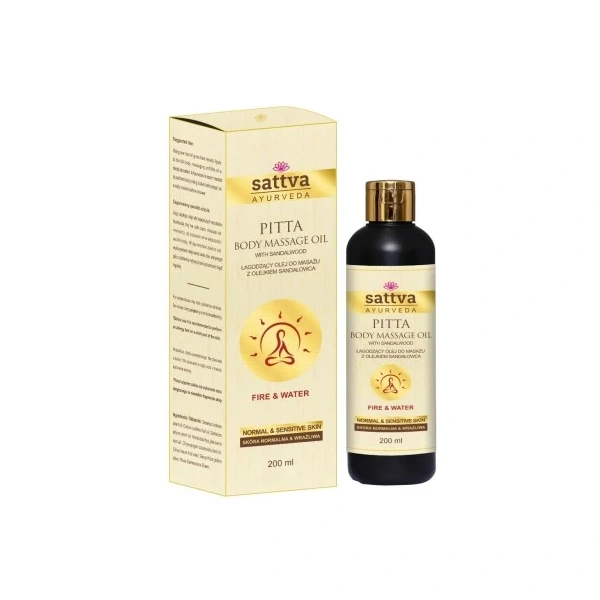 Olej do masażu łagodzący z olejkiem sandałowca 200 ml - sattva (ayurveda)