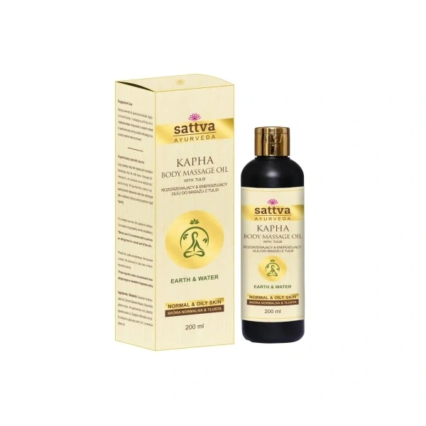 Olej do masażu rozgrzewający i energizujący z tulsi 200 ml - sattva (ayurveda)