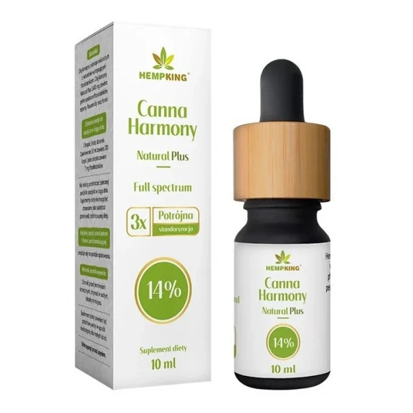 Olej konopny 14 % (1400 mg fitoskładników) 10 ml - hempking