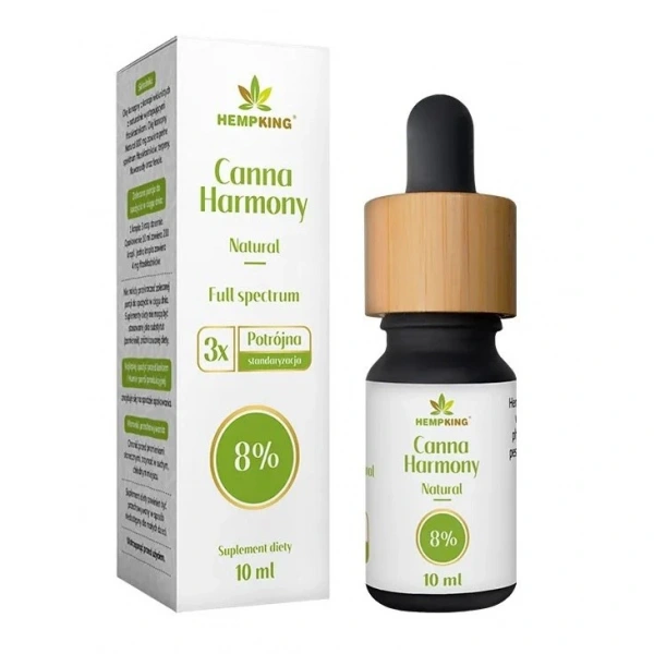 Olej konopny 8 % (800 mg fitoskładników) 10 ml - hempking