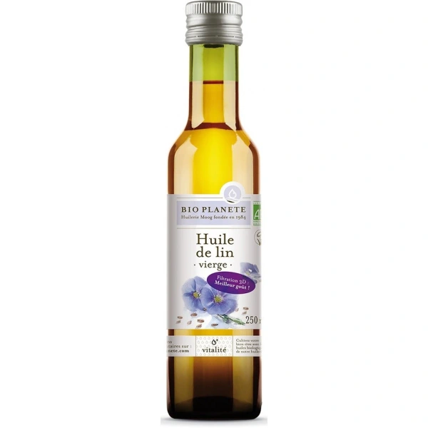 Olej lniany tłoczony na zimno bio 250 ml - bio planete