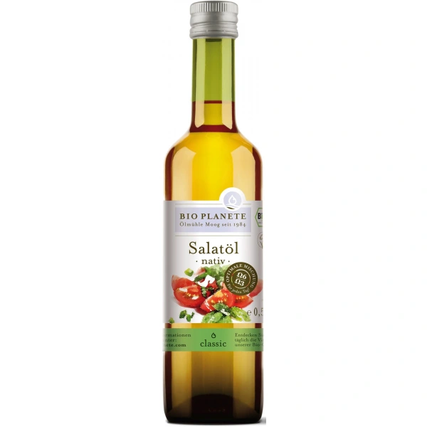 Olej sałatkowy tłoczony na zimno bio 500 ml - bio planete