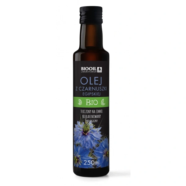 Olej z czarnuszki tłoczony na zimno bio 250 ml - biooil