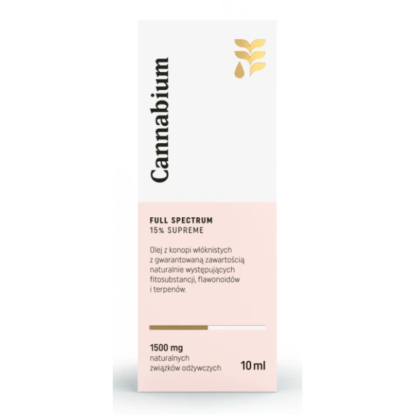 Olej z konopi supreme 15 % 10 ml - cannabium