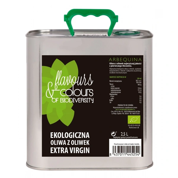 Oliwa z oliwek extra virgin bio 2,5 l - flavours  and  colours