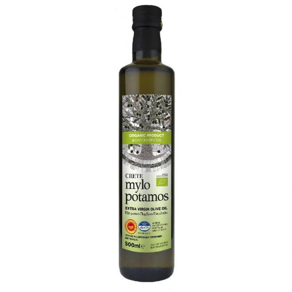 Oliwa z oliwek extra virgin pdo kreta bio 500 ml - mylopotamos