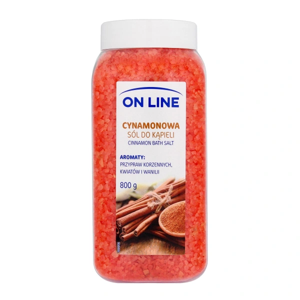 ON LINE Sól do kąpieli - Cynamonowa 800g