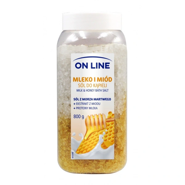 ON LINE Sól do kąpieli - Mleko i Miód 800g